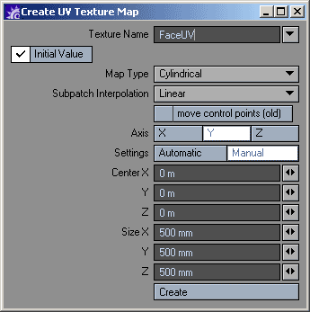 Create UV coordinates